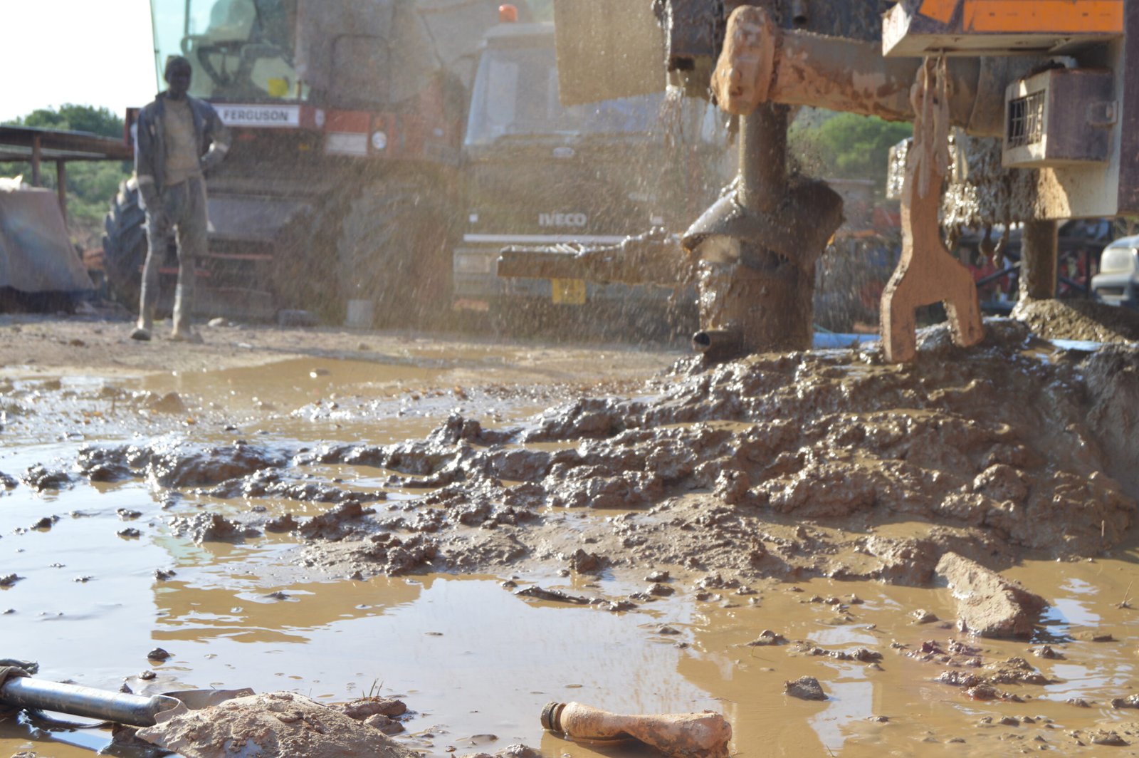 On-site drilling work